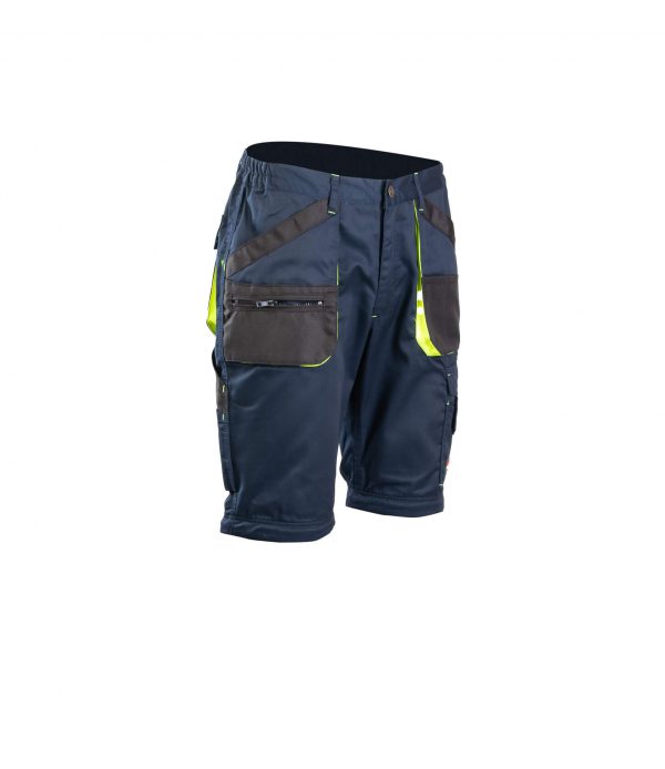 Darba Bikses Šorti Ērtas Kvalitatīvas Mūsdienīgas Labas Staipīgas Zilā Krāsā 2 in 1 PRACTICAL Brixton Safety Workwear Detachable Legs Navy Blue Darba Apģērbs Danett Depo Ksenukai Krauta Cenuklubs