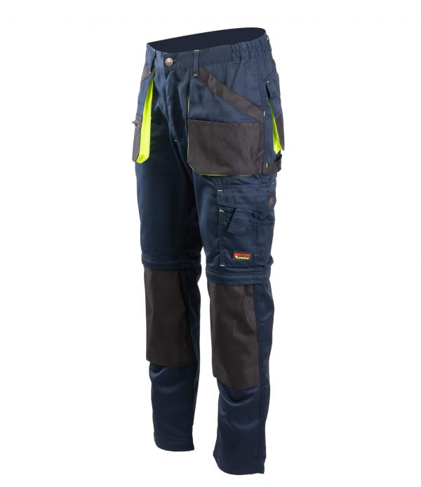 Darba Bikses Šorti Ērtas Kvalitatīvas Mūsdienīgas Labas Staipīgas Zilā Krāsā 2 in 1 PRACTICAL Brixton Safety Workwear Detachable Legs Navy Blue Darba Apģērbs Danett Depo Ksenukai Krauta Cenuklubs