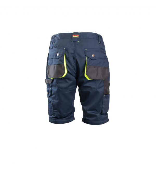 Darba Bikses Šorti Ērtas Kvalitatīvas Mūsdienīgas Labas Staipīgas Zilā Krāsā 2 in 1 PRACTICAL Brixton Safety Workwear Detachable Legs Navy Blue Darba Apģērbs Danett Depo Ksenukai Krauta Cenuklubs